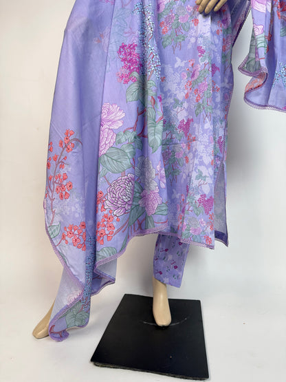 Portia | Lavender Mist 3-Piece Unstitched Summer Lawn with Printed Dupatta