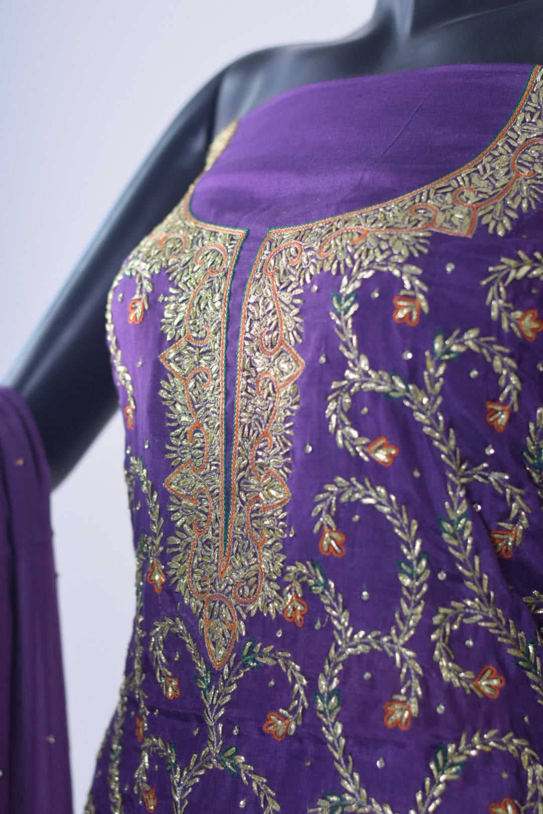 chiffon gotta and Resham  work