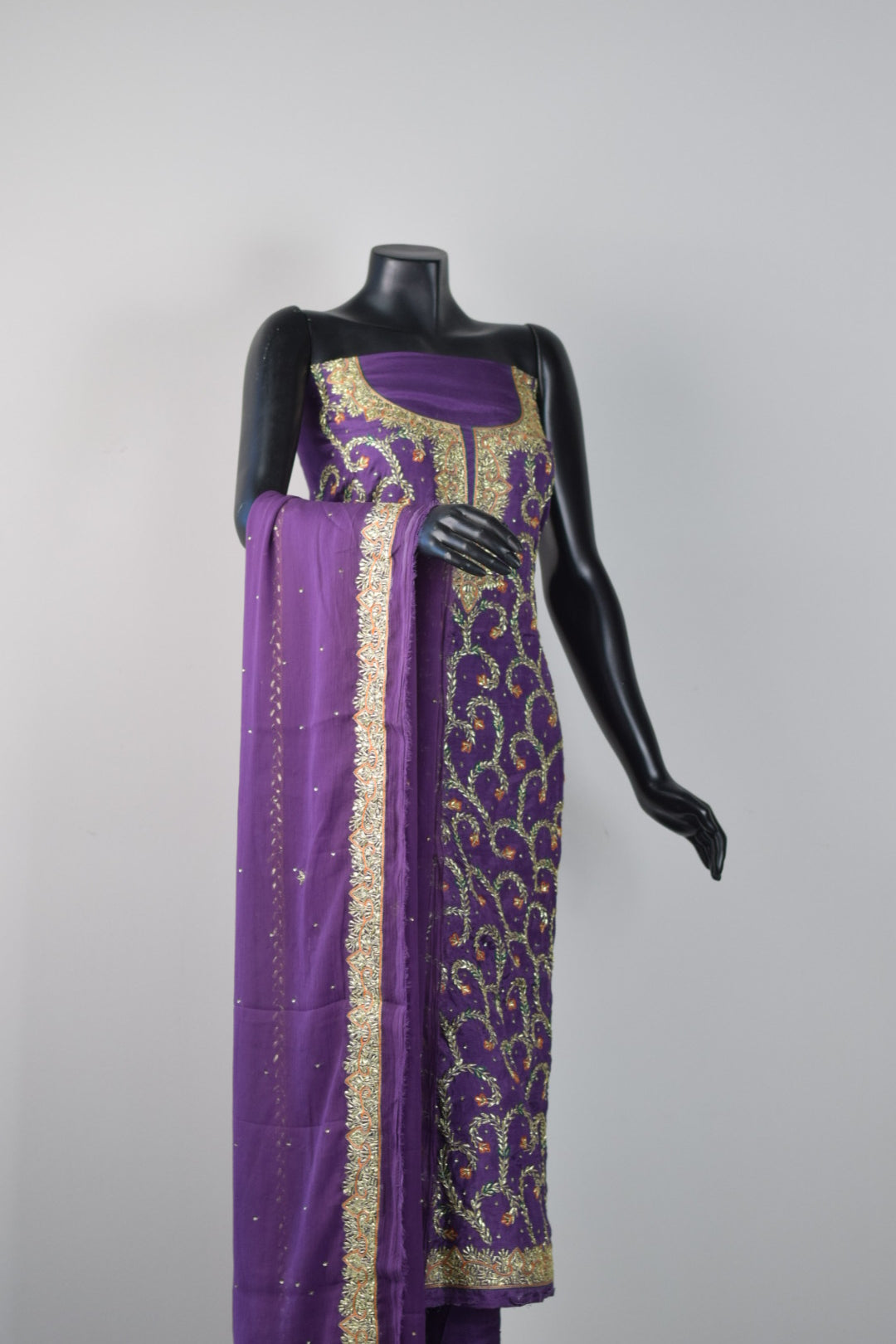 chiffon gotta and Resham  work