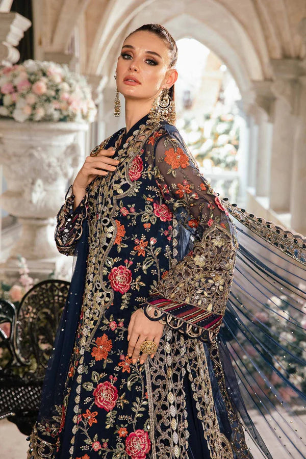 3 PIECE UNSTITCHED EMBROIDERED SUIT | BD-2808 | Maria.B.