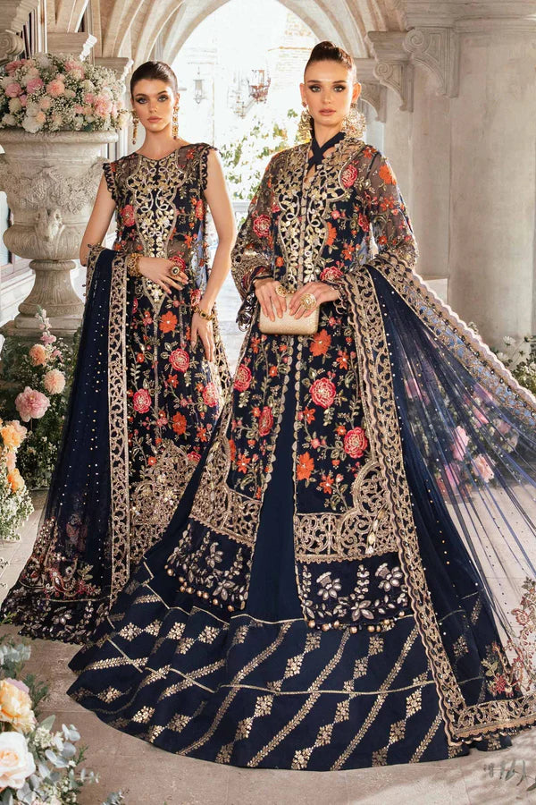 3 PIECE UNSTITCHED EMBROIDERED SUIT | BD-2808 | Maria.B.