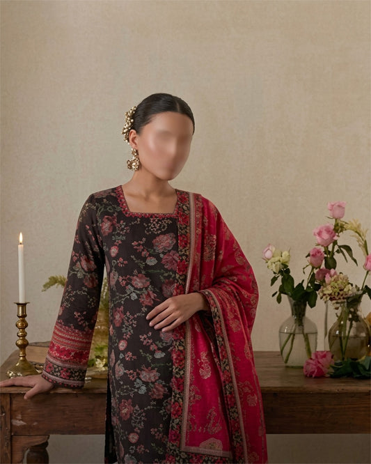 Portia Lawn | Midnight Floral 3-Piece Unstitched Suit – Summer 2026