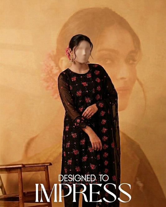 chiffon embroied by nur