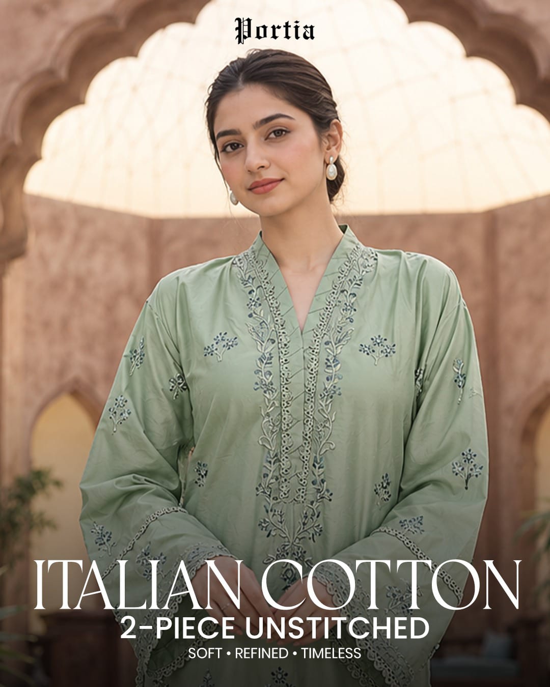 Sage Green Embroidered Co-ord Set