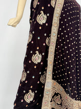 Velvet Zari work
