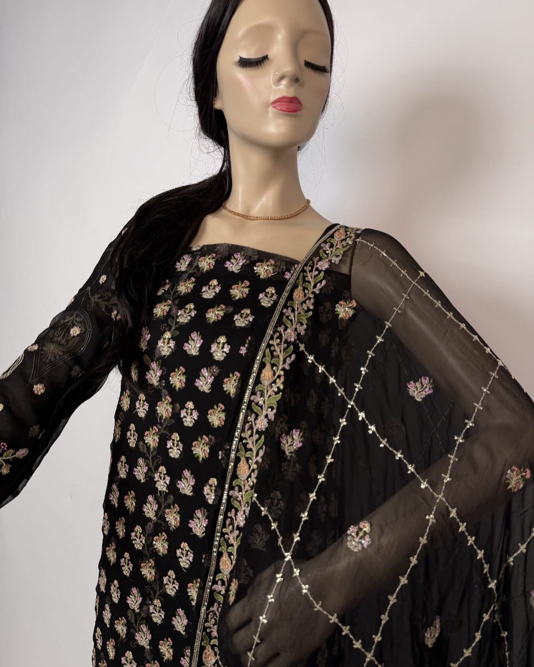 Midnight Chiffon Suit