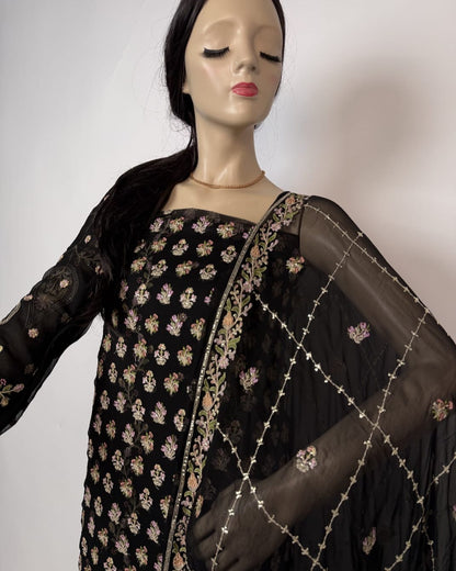 Midnight Chiffon Suit