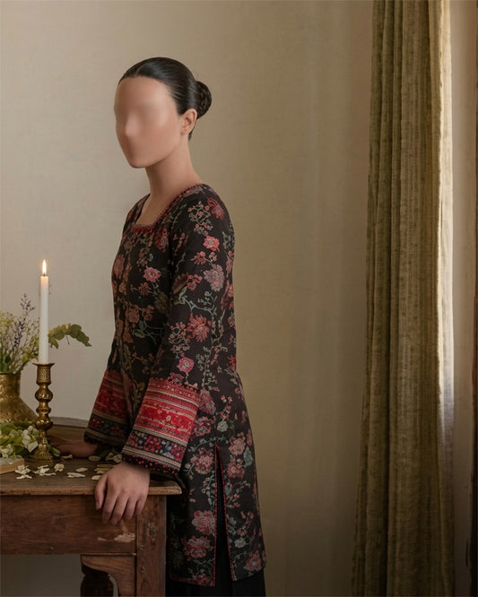 Portia Lawn | Midnight Floral 3-Piece Unstitched Suit – Summer 2026
