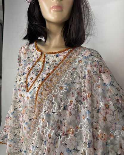 lawn chikenkari 3pc