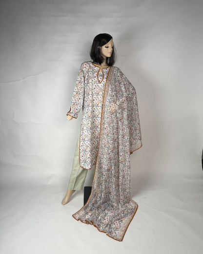 lawn chikenkari 3pc