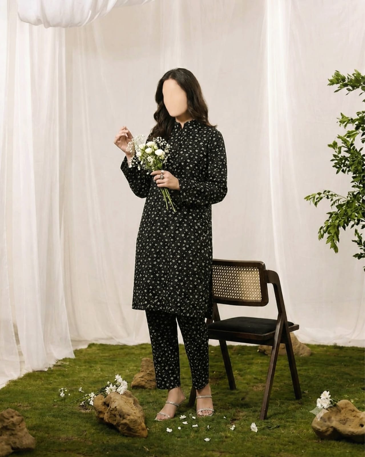 Portia | Onyx Dot 2-Piece Unstitched