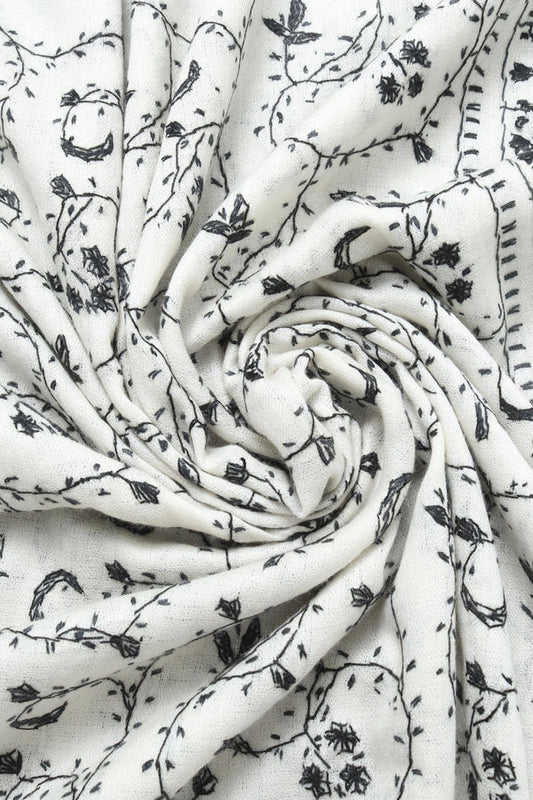 Pure Pashmina Hand Embroidered Shawl