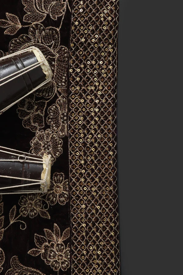 Velvet Embroidered Shawl