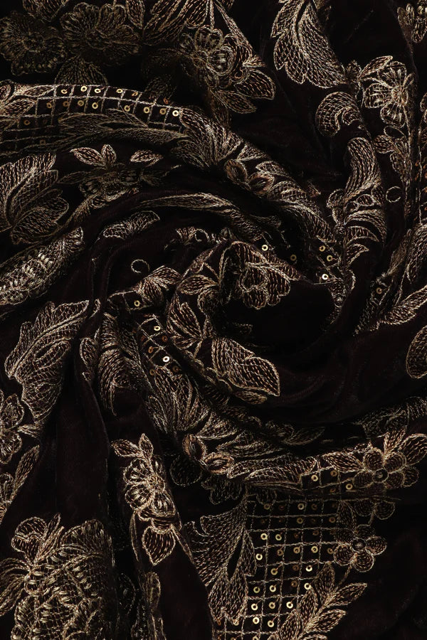 Velvet Embroidered Shawl