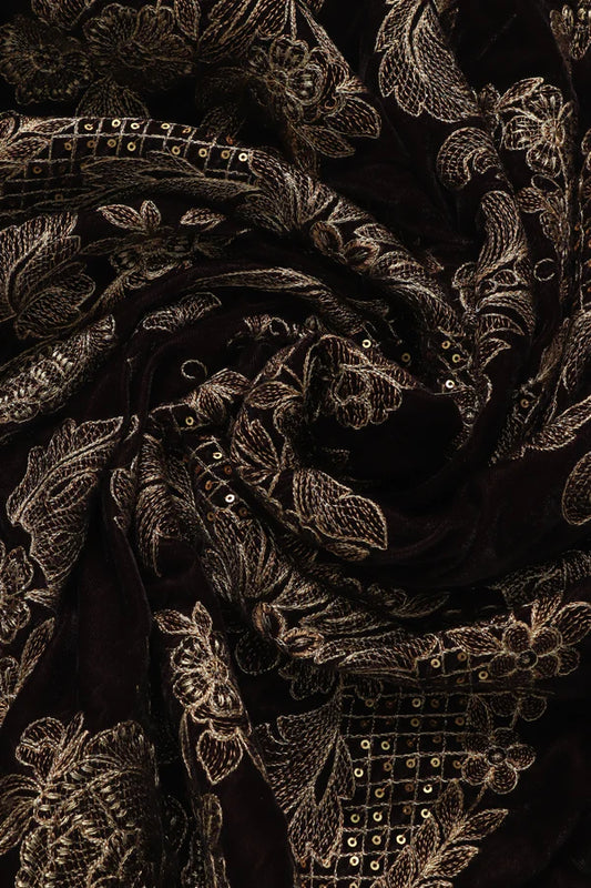 Velvet Embroidered Shawl