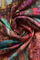 Pure Pashmina Qalamkar Mughalia Shawl