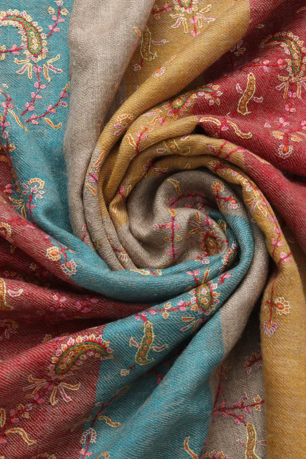 Pure Pashmina Embroidered Shawl