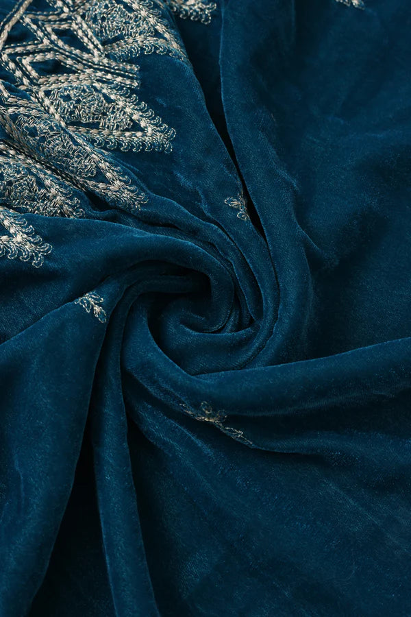 Embroidered Velvet Shawl