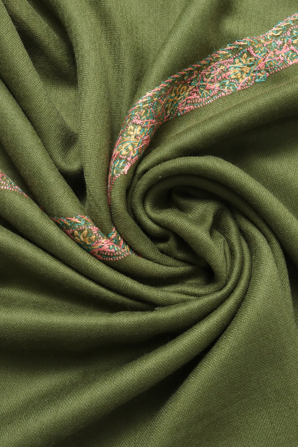 Pure Pashmina Machine Embroidered Shawl