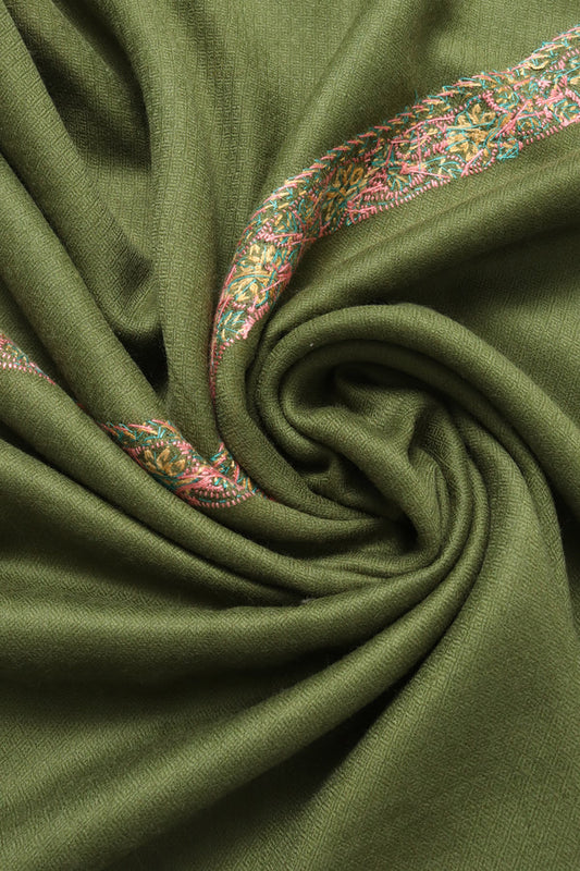 Pure Pashmina Machine Embroidered Shawl
