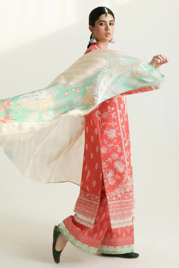 MAHI-1A | Unstitched Lawn 2024 | Zara Shahjahan
