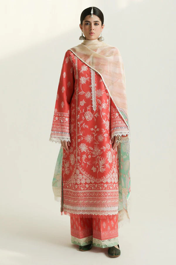 MAHI-1A | Unstitched Lawn 2024 | Zara Shahjahan