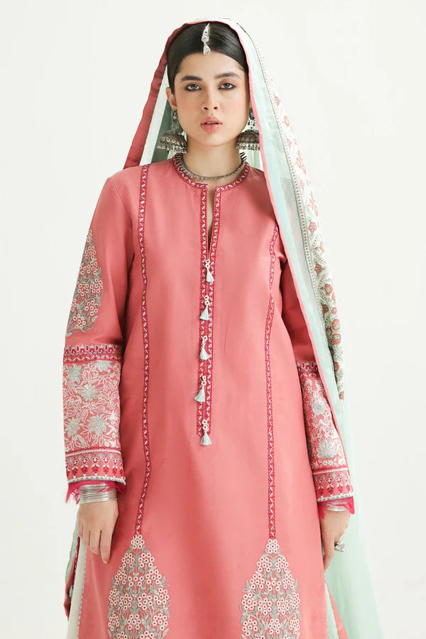 SANDAL-10B | Unstitched Lawn 2024 | Zara Shahjahan