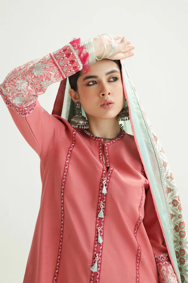 SANDAL-10B | Unstitched Lawn 2024 | Zara Shahjahan