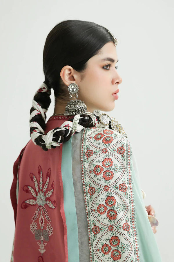 SANDAL-10B | Unstitched Lawn 2024 | Zara Shahjahan