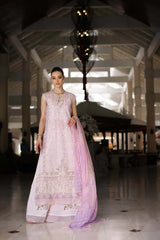 D11-A Pink | Noor Luxury Chikankari Lawn'24 | Noor by Saadia Asad